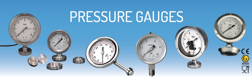 Pressure gauge, flow meter, pressure transmitter, thermometer, aphrometer, level indicator | Made in Italy